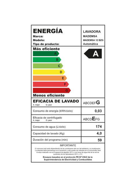 Lavadora Automática 12Kg Fuzzy Automático 12 BZG Blanca-7