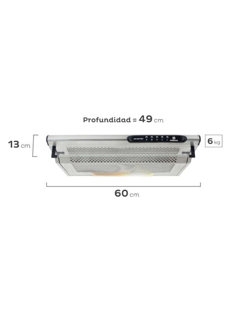 Campana de Cocina Extractora Mademsa 60cm Retráctil M60-1