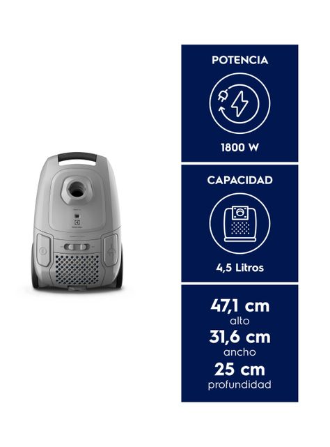 Aspiradora con Bolsa Electrolux Ciclónica 1800W Sonic BGG30-2