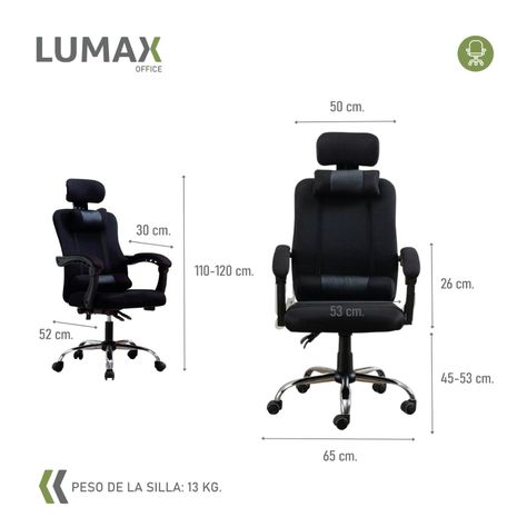 Silla Ejecutiva Oficina Wynn Negra-2