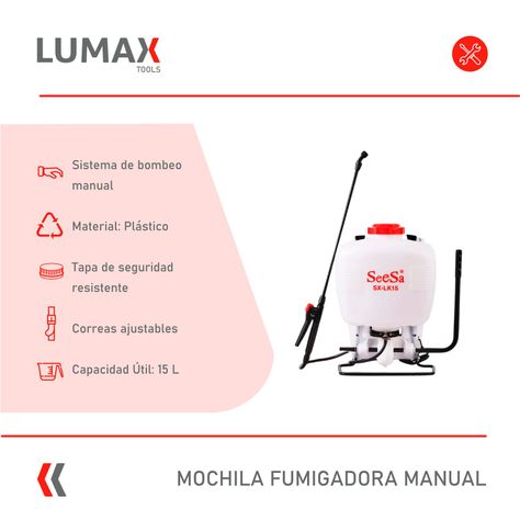 Fumigadora De Espalda Manual 15 Lts Pulverizadora-1