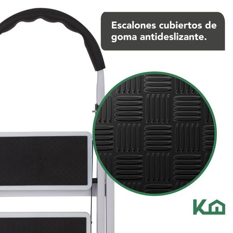 Escalera Plegable Tipo Piso 3 Peldaños KingsHouse-5