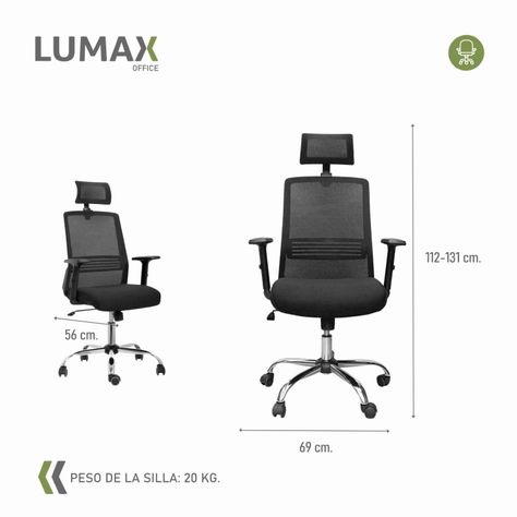 Silla De Escritorio Penk Ergonomica Con Tapizado Negra-2