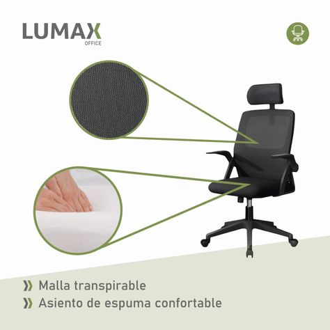 Silla De Escritorio Penk Ergonomica Con Tapizado Negra-4