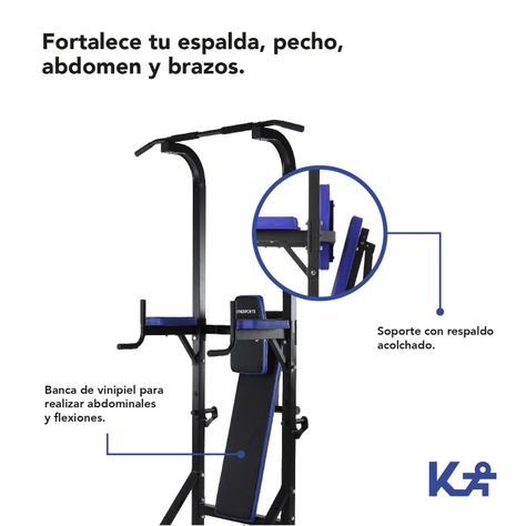 Estacion Dominadas Banco Ejercicio Musculacion-2