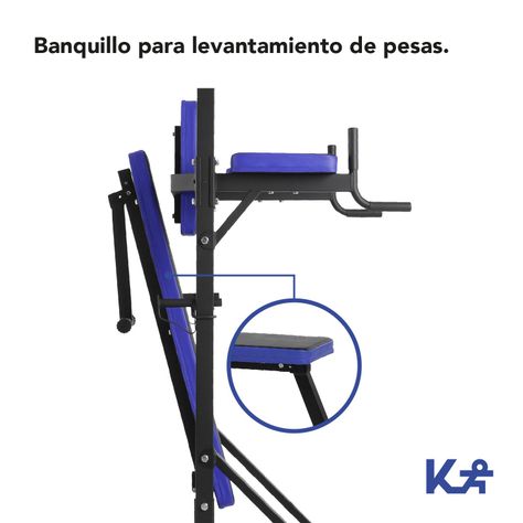 Estacion Dominadas Banco Ejercicio Musculacion-6