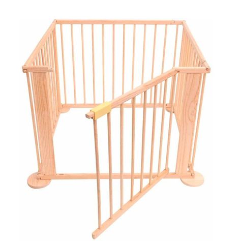 Corral De Madera Natural Para Bebes y Niños-0