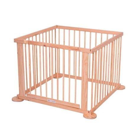 Corral De Madera Natural Para Bebes y Niños-1