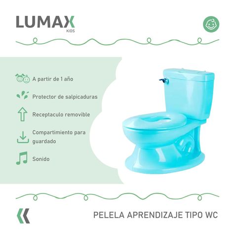 Pelela Aprendizaje Tipo Wc Sonido Cisterna Celeste-1