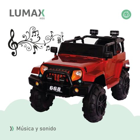 Auto A Bateria Jeep 12v Control Rojo-5