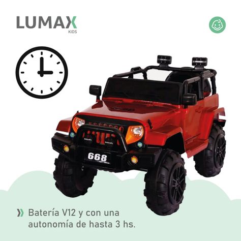 Auto A Bateria Jeep 12v Control Rojo-6
