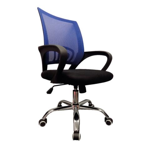Silla Ejecutiva Escritorio Ezri Mesh Azul Muebles Metinca-0