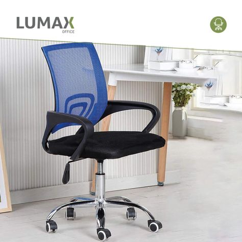 Silla Ejecutiva Escritorio Ezri Mesh Azul Muebles Metinca-3