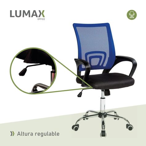 Silla Ejecutiva Escritorio Ezri Mesh Azul Muebles Metinca-4