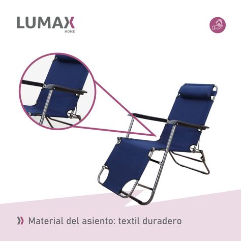 Reposera Exterior Reclinable Silla de Playa Jardin-4