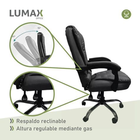 Silla Ejecutiva Escritorio Miles Premium Color Negro-4