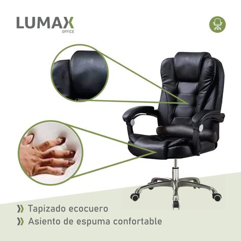 Silla Ejecutiva Escritorio Miles Premium Color Negro-5