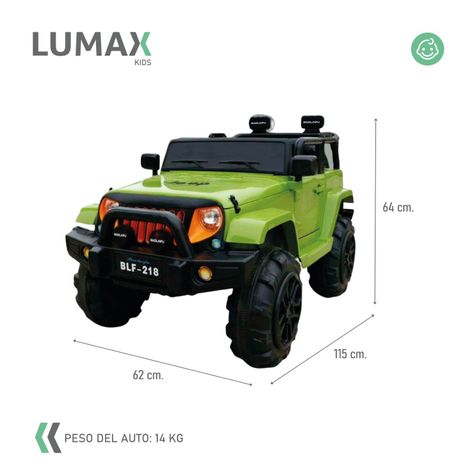 Auto A Bateria Jeep 12v Control Verde-2