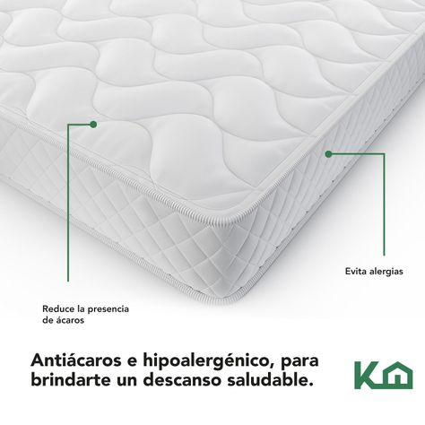 Colchon 2 Plazas Espuma Kingshouse Antiácaros Hipoalergénico-4
