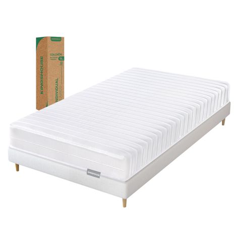 Colchon 1 Plaza Resortes Kingshouse 90X190X16cm-0