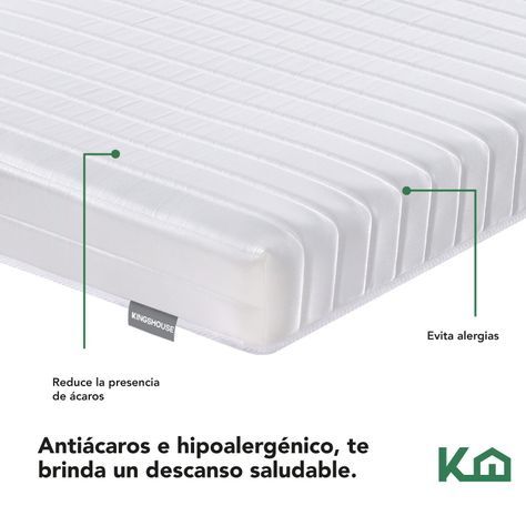 Colchon 1 Plaza Resortes Kingshouse 90X190X16cm-6