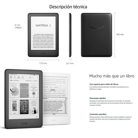 Kindle Ultima Generacion con WiFi 8Gb y Luz Frontal-1