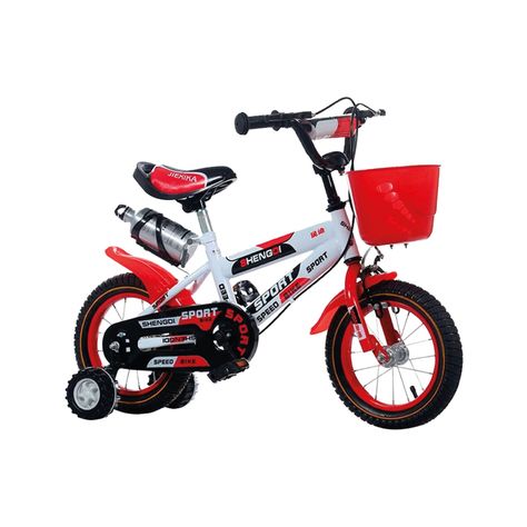 Bicicleta Infantil Lumax Aro 16 Rojo Con Rueditas-0