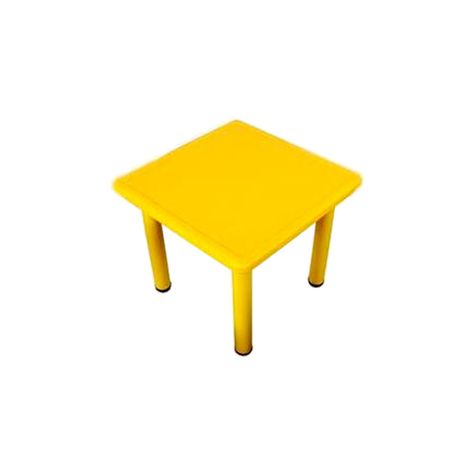 Mesa Plastico Infantil 60x60x50 + 4 Sillas Amarillo-1