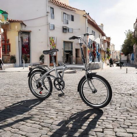 Bicicleta Plegable Neon Urban Aro 20 Velocidades 7 Verde-5