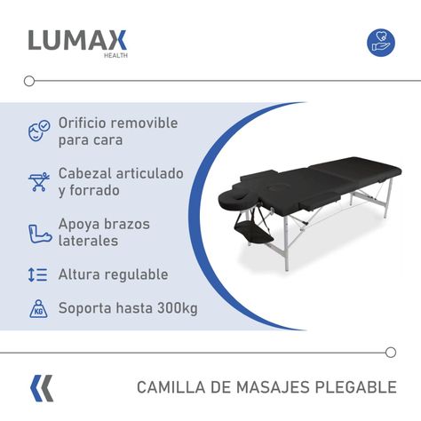 Camilla de Masajes de Aluminio Negro-1
