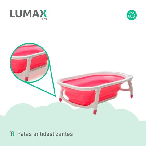 Tina Bañera Plegable Sin Malla Color Rosado-4