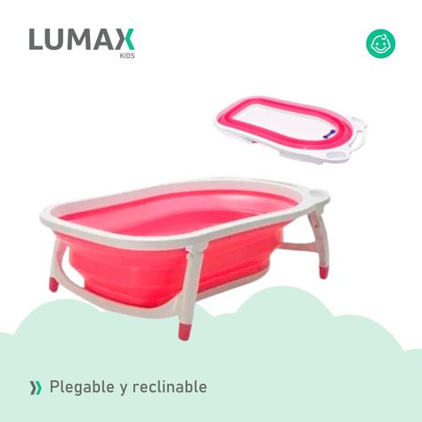 Tina Bañera Plegable Sin Malla Color Rosado-5