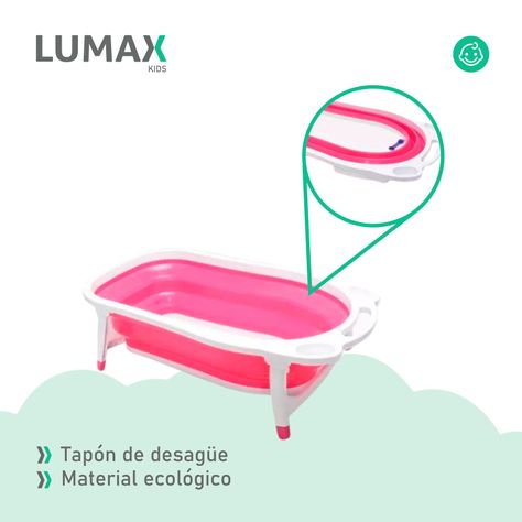 Tina Bañera Plegable Sin Malla Color Rosado-6