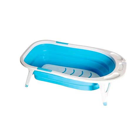 Tina Bañera Plegable Sin Malla Color Celeste-0