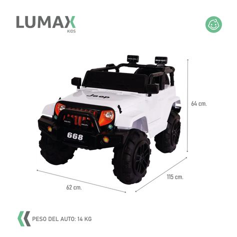 Auto A Bateria Jeep 12v Control Blanco-2