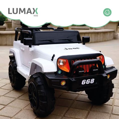 Auto A Bateria Jeep 12v Control Blanco-3