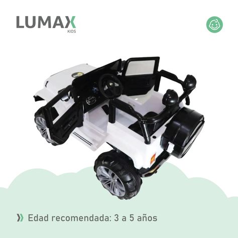 Auto A Bateria Jeep 12v Control Blanco-4