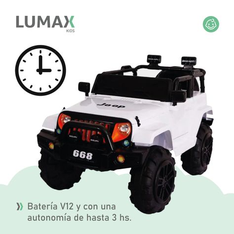Auto A Bateria Jeep 12v Control Blanco-6