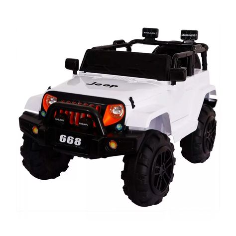 Auto A Bateria Jeep 12v Control Blanco-7