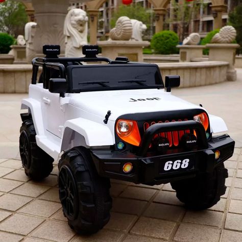 Auto A Bateria Jeep 12v Control Blanco-8