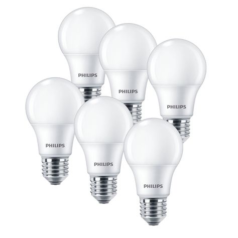 Pack 6 Ampolletas LED Philips EcoHome 12 Watts E27 Calida-0