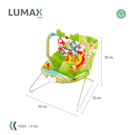 Silla Nido Mecedora Vibracion Fiesta Animal Bebes Color Verde-2