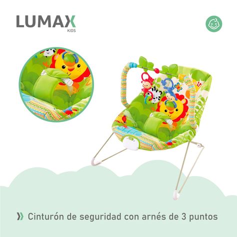 Silla Nido Mecedora Vibracion Fiesta Animal Bebes Color Verde-4