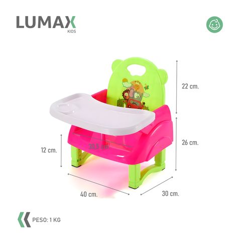 Silla De Bebé Para Comer Portátil Tipo Booster Rosado-2