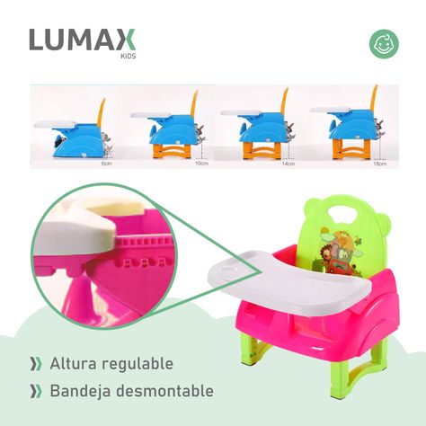 Silla De Bebé Para Comer Portátil Tipo Booster Rosado-6