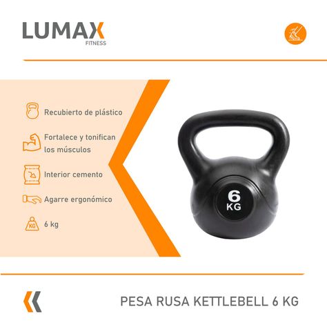 Set Par de Pesas Rusas Kettlebell 6kg Entrenamiento-2