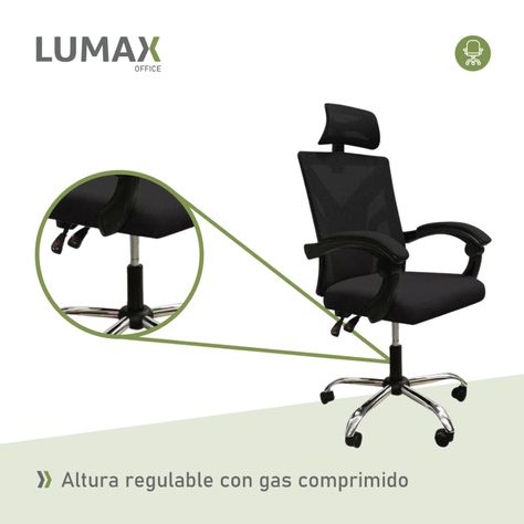 Silla Ejecutiva Escritorio Ergonomica Lumax Clyde Negra-4