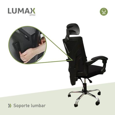 Silla Ejecutiva Escritorio Ergonomica Lumax Clyde Negra-6