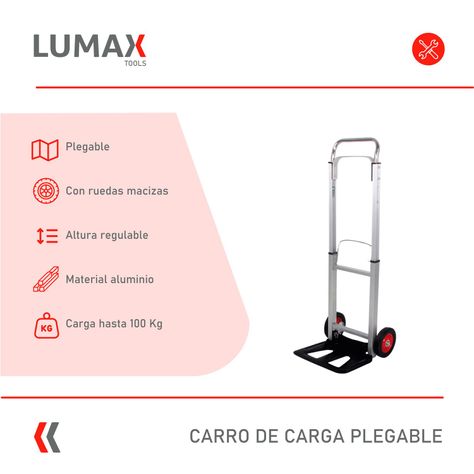 Carro Carga Plegable Aluminio Tipo Yegua 100 Kg-1
