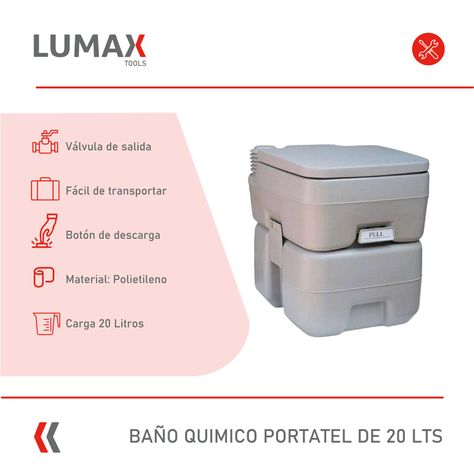 Baño Quimico Portatil Ideal Camping 20 L-1